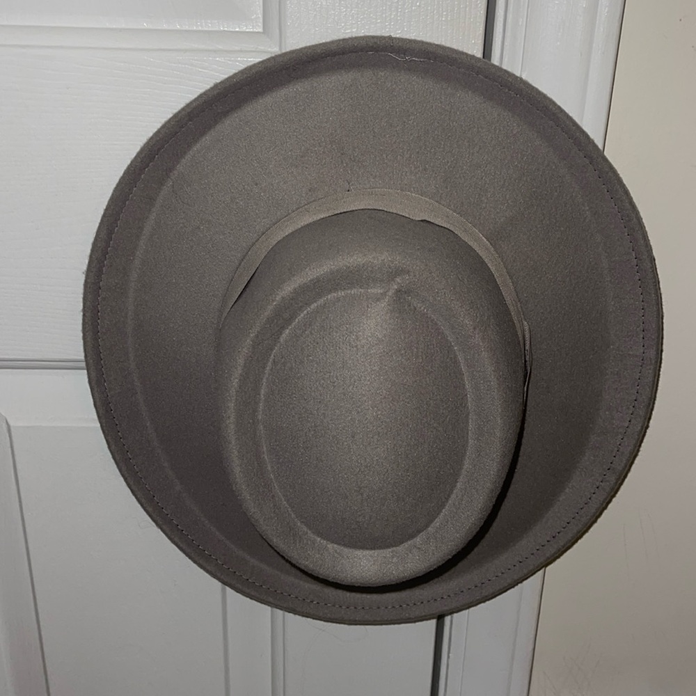 Gray Wide Brim Hat